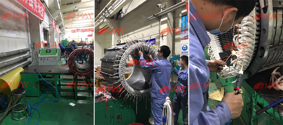 佳木斯电机高压电机扁线焊接